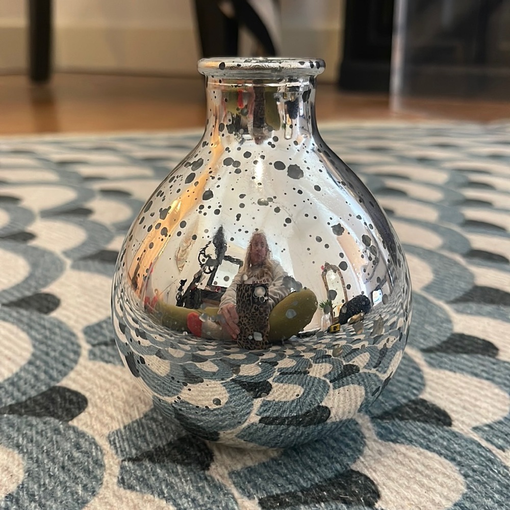 VASE Shiny Mercury Glass Bud Vase